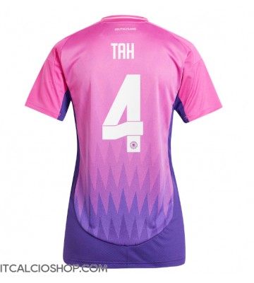 Germania Jonathan Tah #4 Seconda Maglia Femmina Europei 2024 Manica Corta
